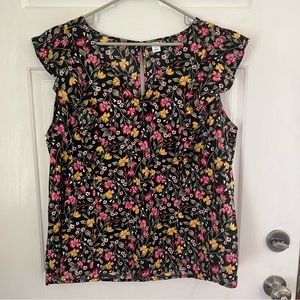 Old Navy ruffle sleeve floral top XL